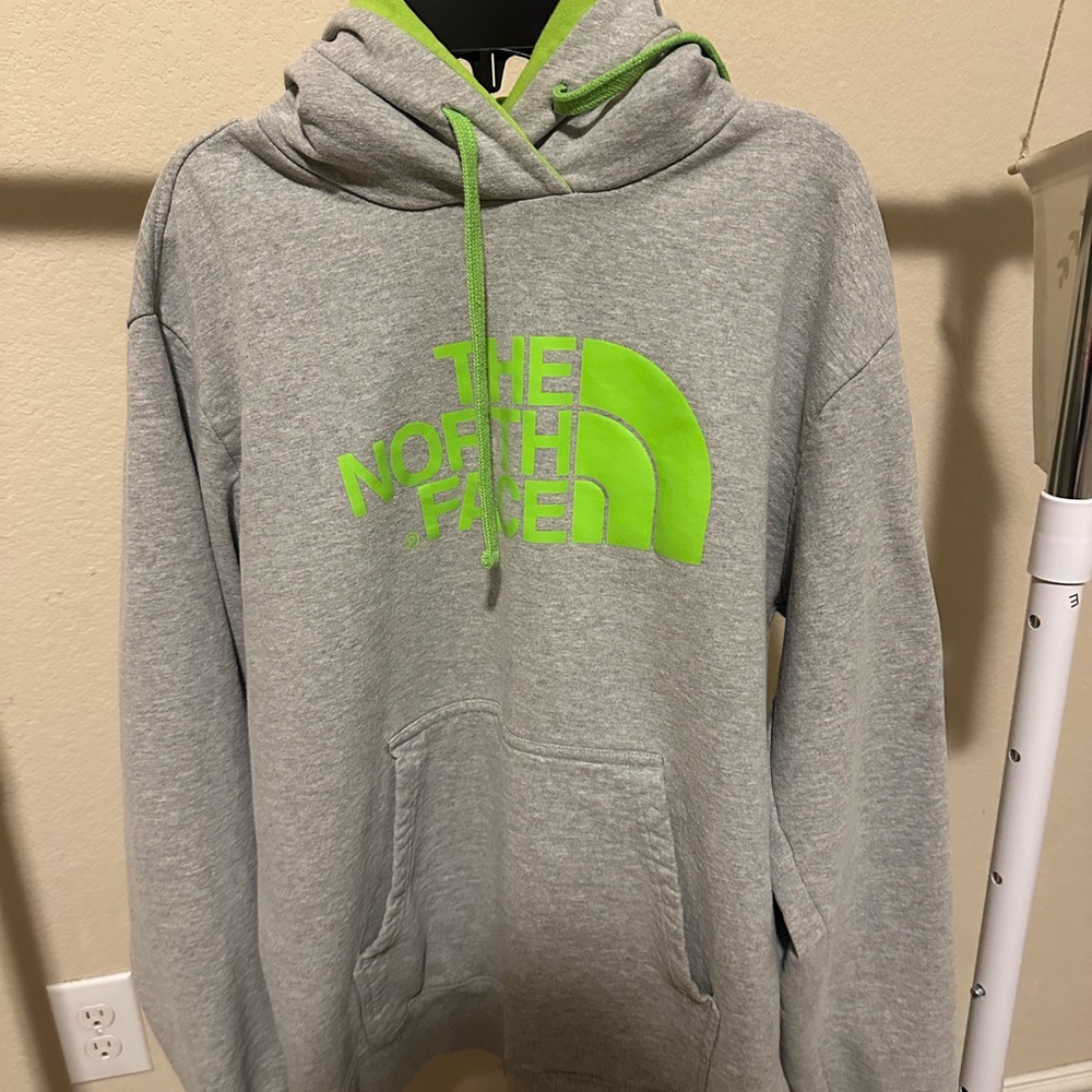 The North Face Gray and Green Sweater